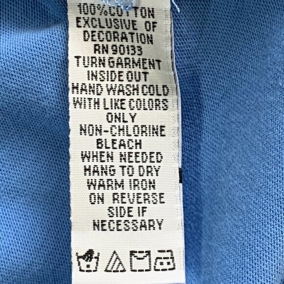 Bob Mackie Embroidered Daffodil Short Sleeve Tee Top Blue Sz M #303G - Picture 6 of 6